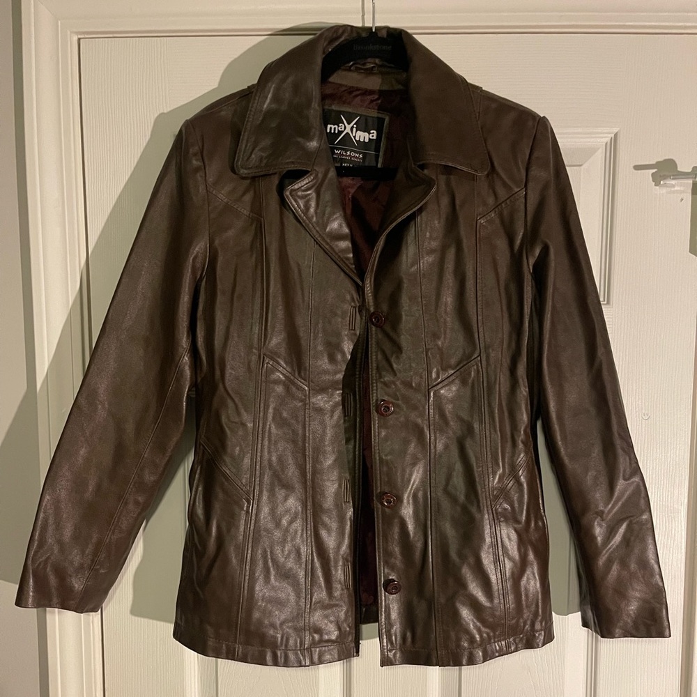 Vintage Brown Leather Jacket🤎